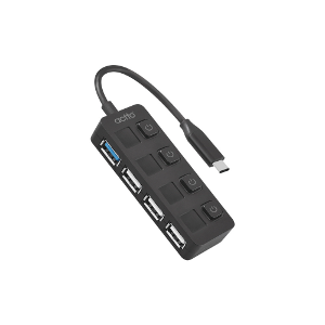 엑토 HUB-41 온오프 타입 C USB 3.2 Gen 1&amp;USB 2.0 허브 (블랙)